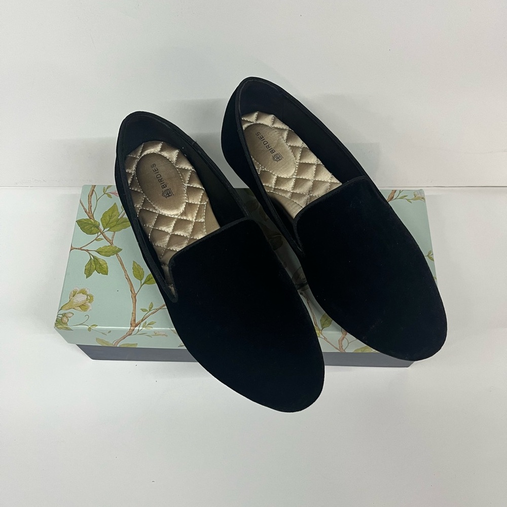 Birdies The Starling Black Velvet Loafers